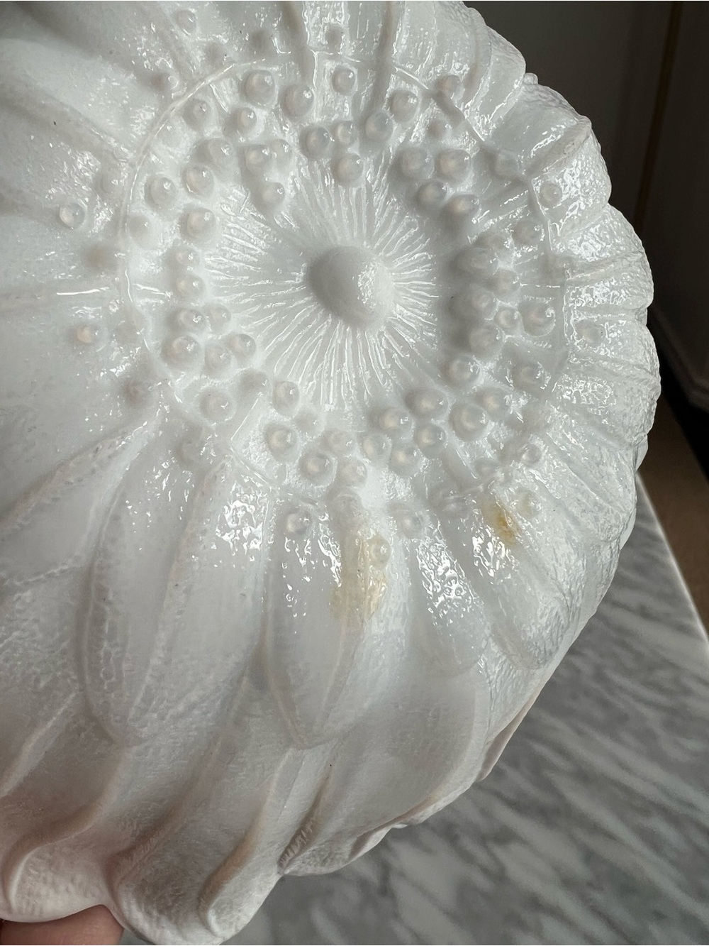 Vintage Indiana Glass White Floral Bowl - Picture 4 of 4